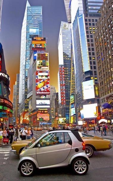 smart fortwo cabrio, smart in USA, New York, Innenstadt, Times Square